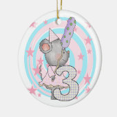 マウスの誕生日Tシャツとギフト セラミックオーナメント (左)