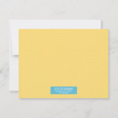 マウスの身に着けているパーティーの帽子の平たい箱はメッセージカード感謝していしています 招待状 (裏面)