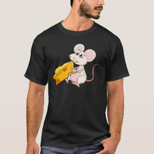 マウスの食べ物のチーズ Tシャツ