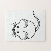 マウスの(白い)漫画 ジグソーパズル (横)