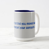 マウスはエラー・コードを動かしました ツートーンマグカップ (正面右)