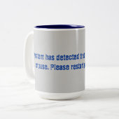 マウスはエラー・コードを動かしました ツートーンマグカップ (正面左)