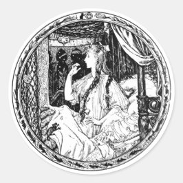 マウスはプリンセスステッカーからリングや輪を盗む ラウンドシール