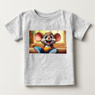 マウスをクスクス笑う ベビーTシャツ