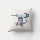 マウスをナースとしてシリンジ.PNG クッション (裏面)