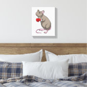 マウスをボクシングにボクシング手袋 キャンバスプリント (インサイチュ (寝室))