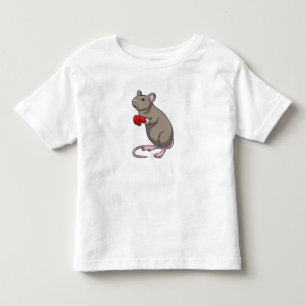 マウスをボクシングにボクシング手袋 トドラーTシャツ