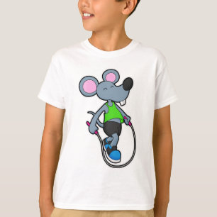 マウスをロープでフィットネスする Tシャツ