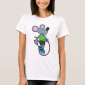マウスをロープでフィットネスする Tシャツ (正面)