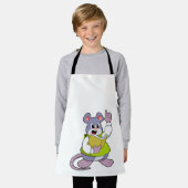 マウスを先生としてブック エプロン (着用した状態)