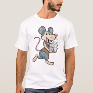 マウスを秘書として紙 Tシャツ