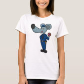 マウスを警官としてドナツと Tシャツ (正面)