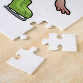 マウスアイススケートで滑るアイススケート ジグソーパズル (側面)