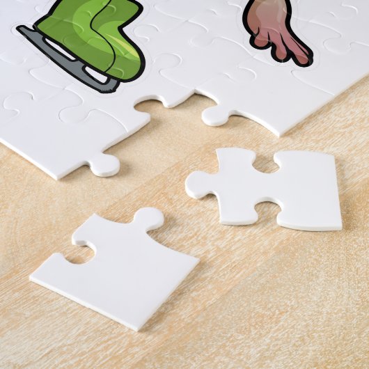 マウスアイススケートで滑るアイススケート ジグソーパズル (側面)