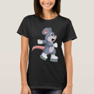 マウスアイススケートで滑るアイススケート Tシャツ