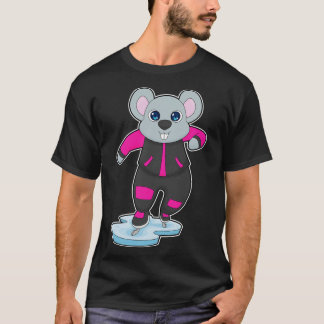 マウスアイススケートで滑るアイススケート Tシャツ