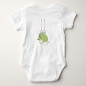 'マウスアクロバティック'カスタマイズ可能な男の赤ちゃんボディスーツ ベビーボディスーツ (裏面)