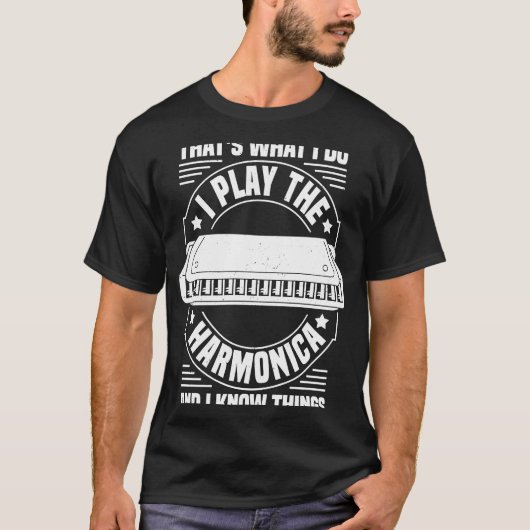 マウスオルガンハーモニカ奏者 Tシャツ (正面)