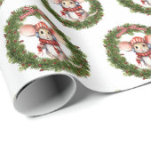 マウスオンクリスマスリース ラッピングペーパー (ロールコーナー)