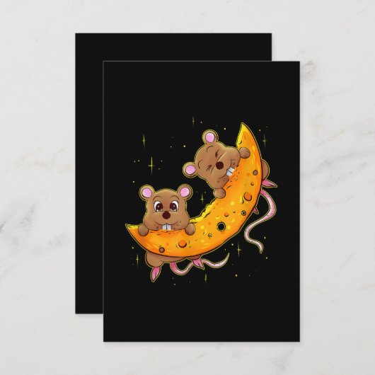 マウスオンチーズムーンギフト低いカルブダイエットチーズ 出欠カード (正面/裏面)