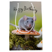 マウスオントースツール誕生日 ミディアムペーパーバッグ (正面)