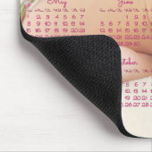 マウスカスタムパッドピンクカレンダー2016ベビー写真 マウスパッド (コーナー)