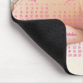 マウスカスタムパッドピンクカレンダー2017ベビー写真 マウスパッド (コーナー)