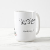 マウスカップルとクリスマスツリーホリデーマグカップ コーヒーマグカップ (正面右)