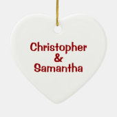 マウスカップル初めてのクリスマスオーナメント セラミックオーナメント (裏面)