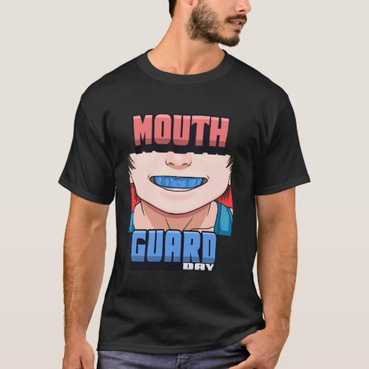 マウスガードデー 歯を守る マウスガード キッズ Tシャツ (正面)