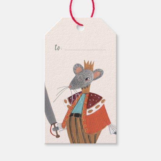 マウスキングくるみ割りクリスマスラッピング ギフトタグ (正面)