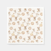 マウスクッキー子供の誕生日招待状 スタンダードカクテルナプキン (正面)