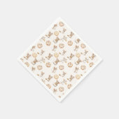 マウスクッキー子供の誕生日招待状 スタンダードカクテルナプキン (角)