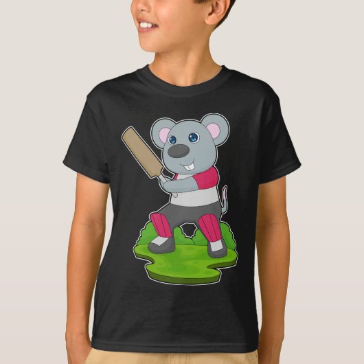 マウスクリケットクリケットこうもり Tシャツ (正面)