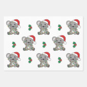マウスクリスマスウィンターアニマルズホリデーネズミ ラッピングペーパーシート (正面2)