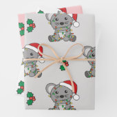 マウスクリスマスウィンターアニマルズホリデーネズミ ラッピングペーパーシート (インサイチュ)
