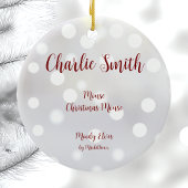 マウスクリスマスマウスセラミックオーナメント セラミックオーナメント