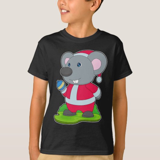マウスクリスマス クリスマスボール Tシャツ (正面)