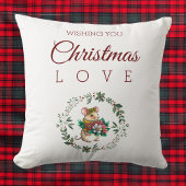 マウスグランドペアレントファミリーフォトクリスマスリース クッション