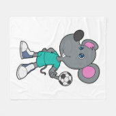 マウスサッカー選手サッカー フリースブランケット (正面(横))