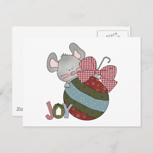 マウスジョイホリデーTシャツとギフト シーズンポストカード (正面/裏面)
