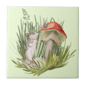 マウスタルキとカタツムリの水のカラーアート タイル (正面)