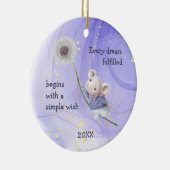 マウスタンポポシンプルリ感動的 セラミックオーナメント (右)