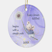 マウスタンポポシンプルリ感動的 セラミックオーナメント (左)