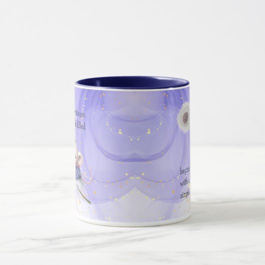 マウスタンポポシンプルリ感動的 マグカップ (中央)