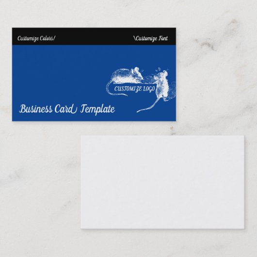 マウスチーズアート – 2ネズミ 名刺 (正面/裏面)