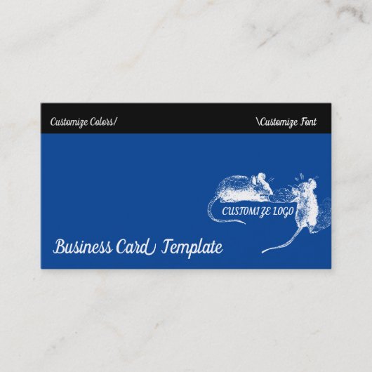 マウスチーズアート – 2ネズミ 名刺 (正面)