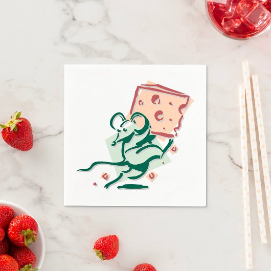 マウステイクチーズチーズ紙ナプキンス スタンダードカクテルナプキン