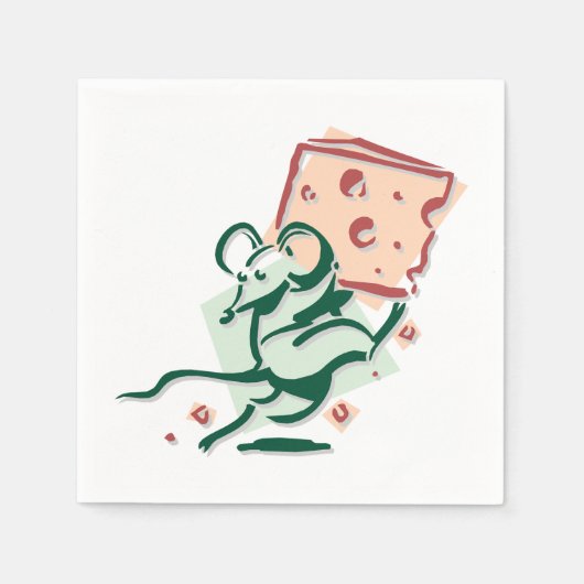 マウステイクチーズチーズ紙ナプキンス スタンダードカクテルナプキン (正面)