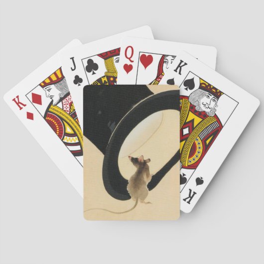 マウストップハット中国のラット年〔占星術の〕十二宮図誕生日PlC トランプ (裏面)